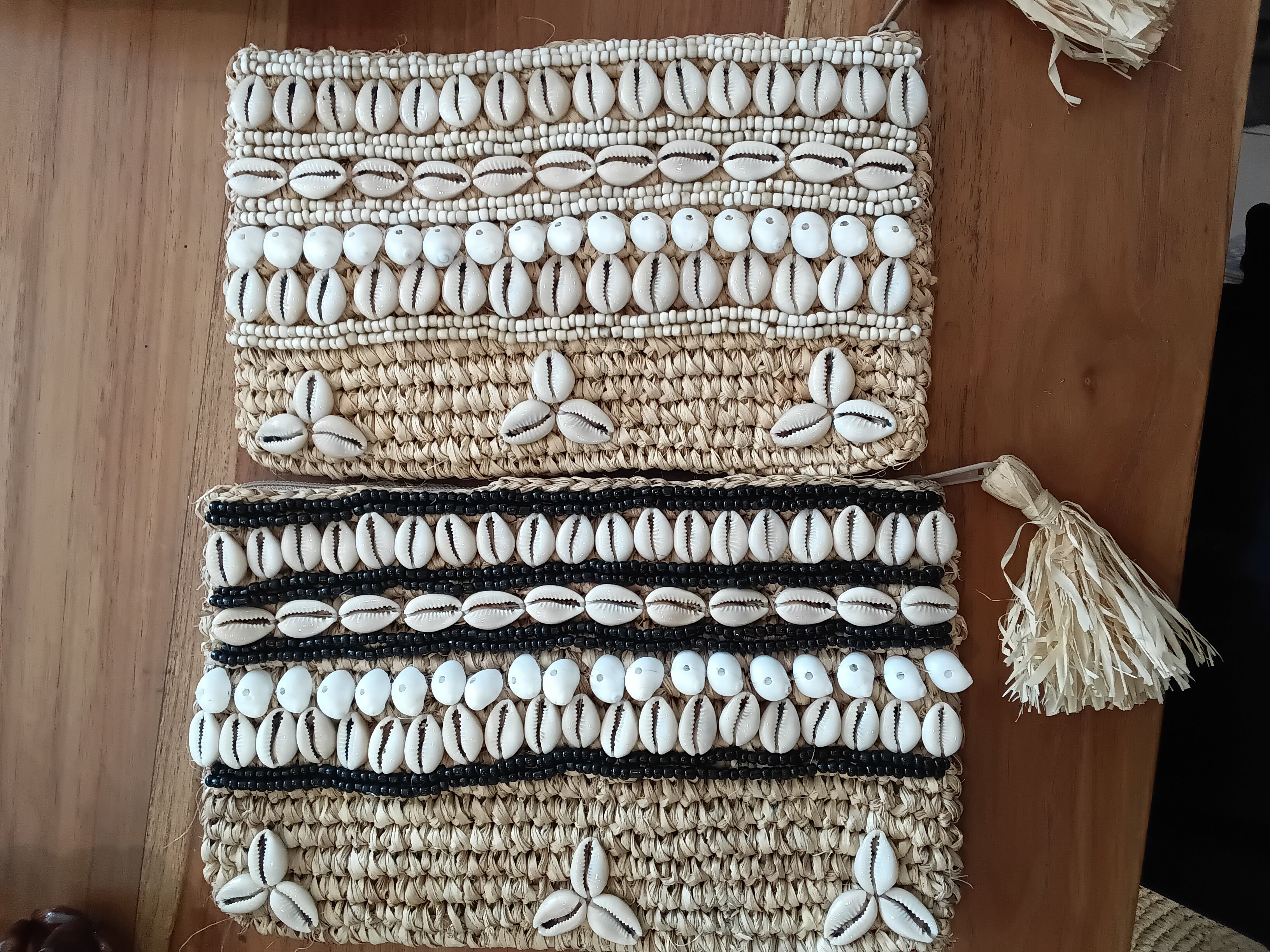WALLET  RAFIA SHELL