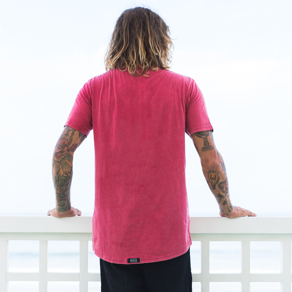 EVERYDAY TEE | red  wash