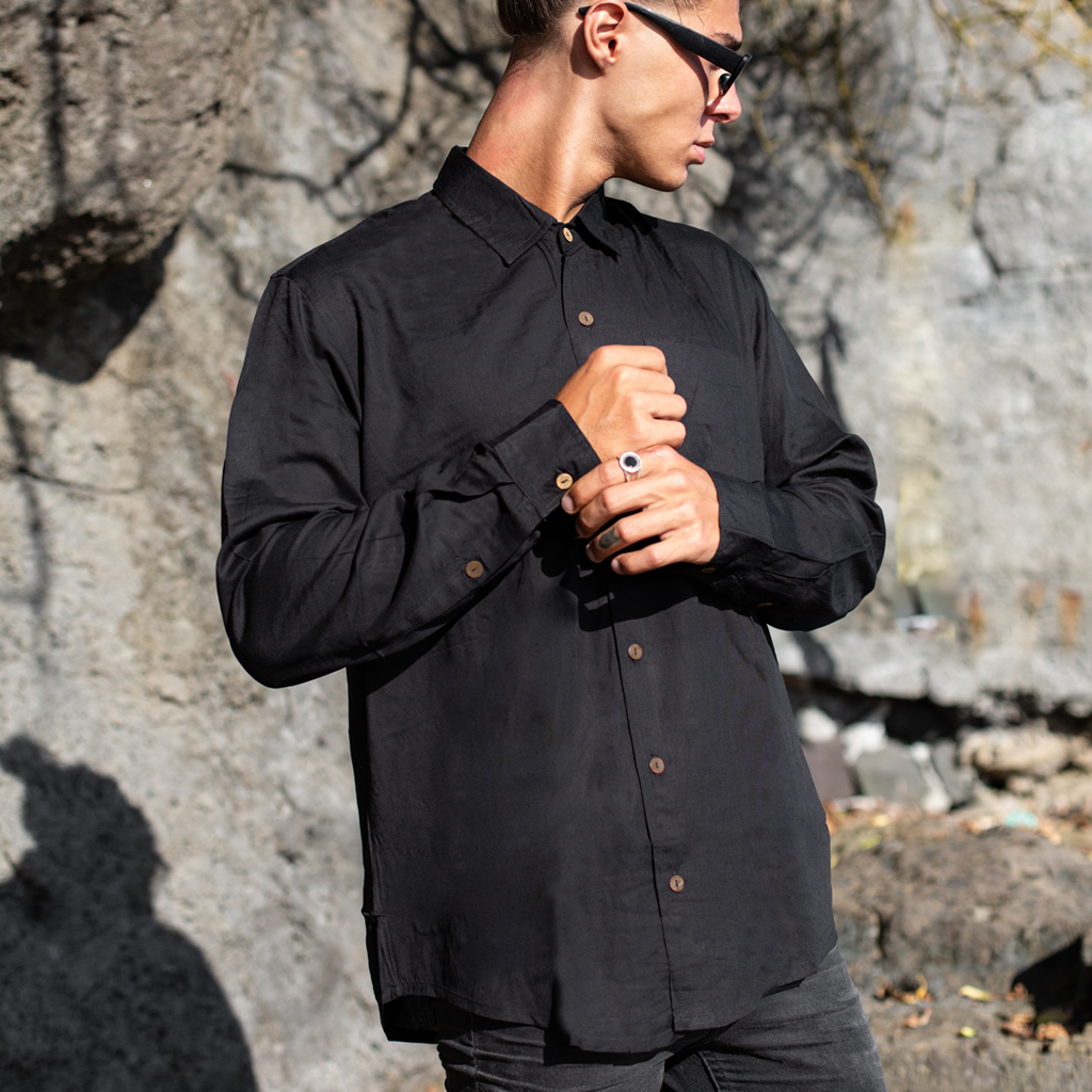 FUJI SHIRT LONG SLEEVE | black