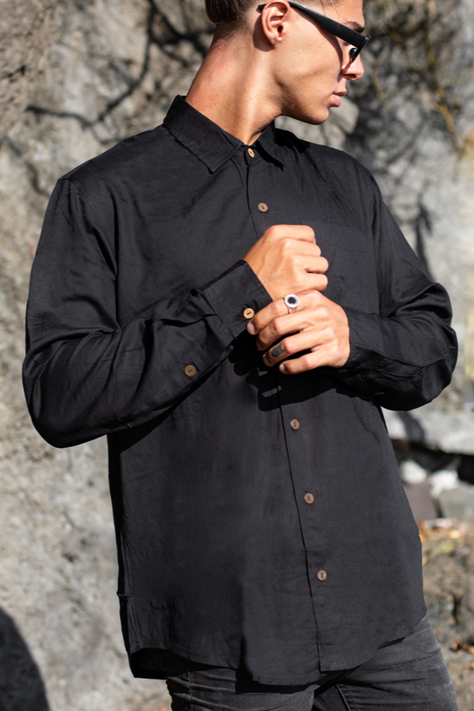 FUJI SHIRT LONG SLEEVE | black