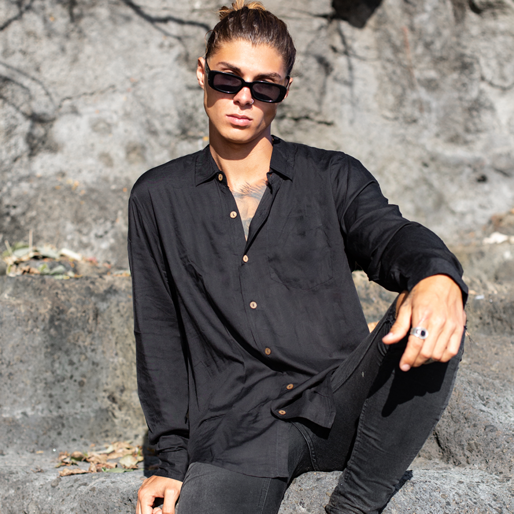 FUJI SHIRT LONG SLEEVE | black