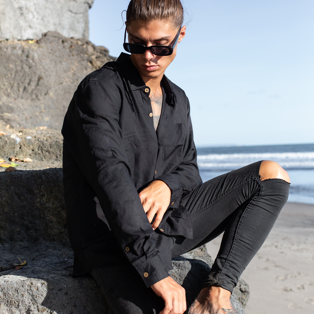 FUJI SHIRT LONG SLEEVE | black