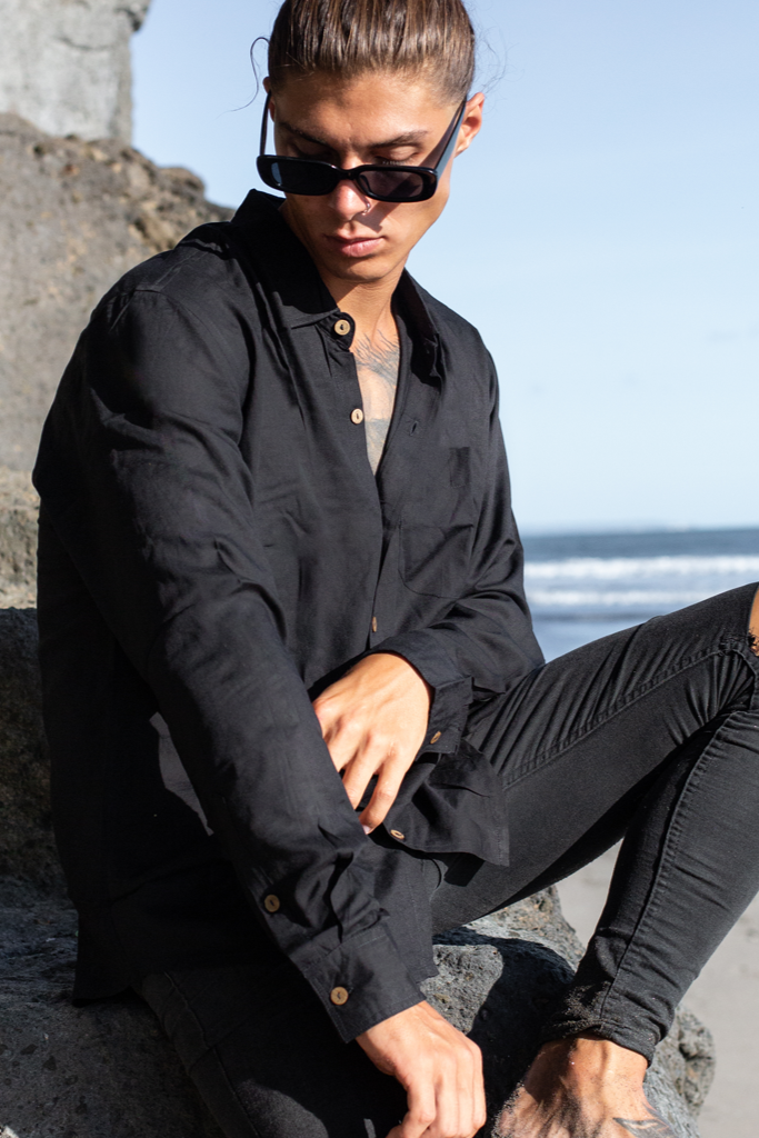 FUJI SHIRT LONG SLEEVE | black