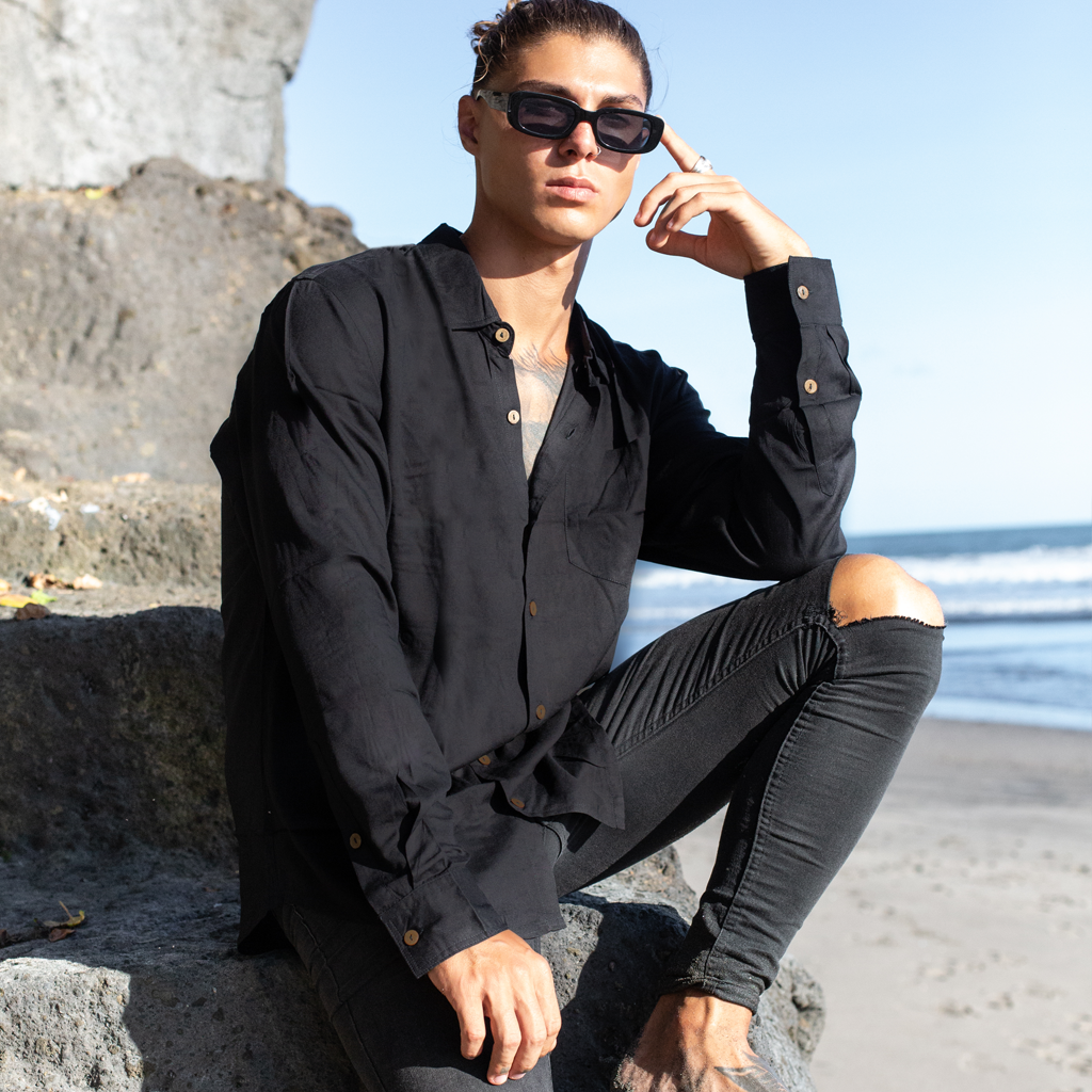 FUJI SHIRT LONG SLEEVE | black