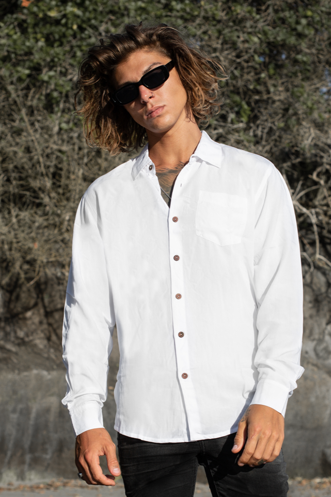 FUJI SHIRT LONG SLEEVE | white
