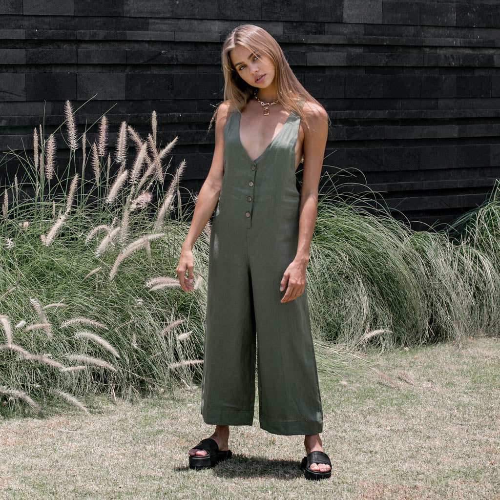 LONG JUMPSUIT | khaki