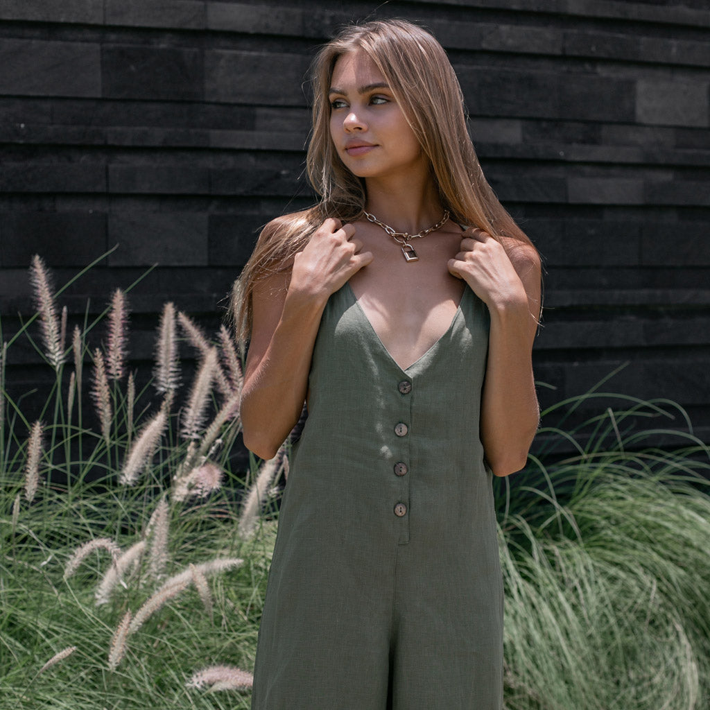 LONG JUMPSUIT | khaki