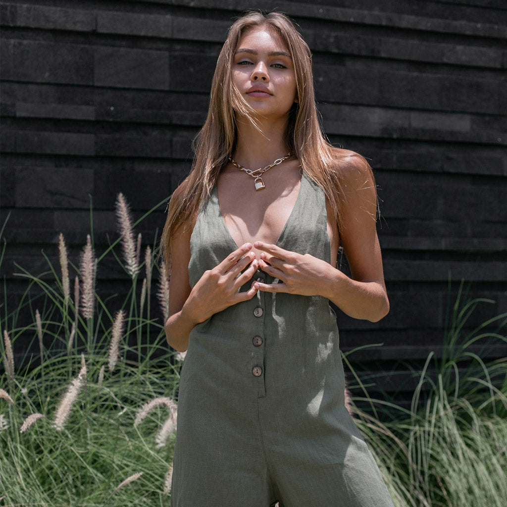 LONG JUMPSUIT | khaki