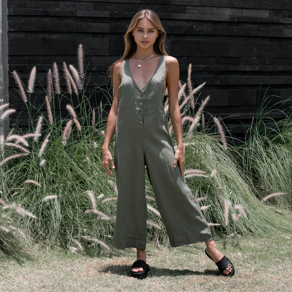 LONG JUMPSUIT | khaki