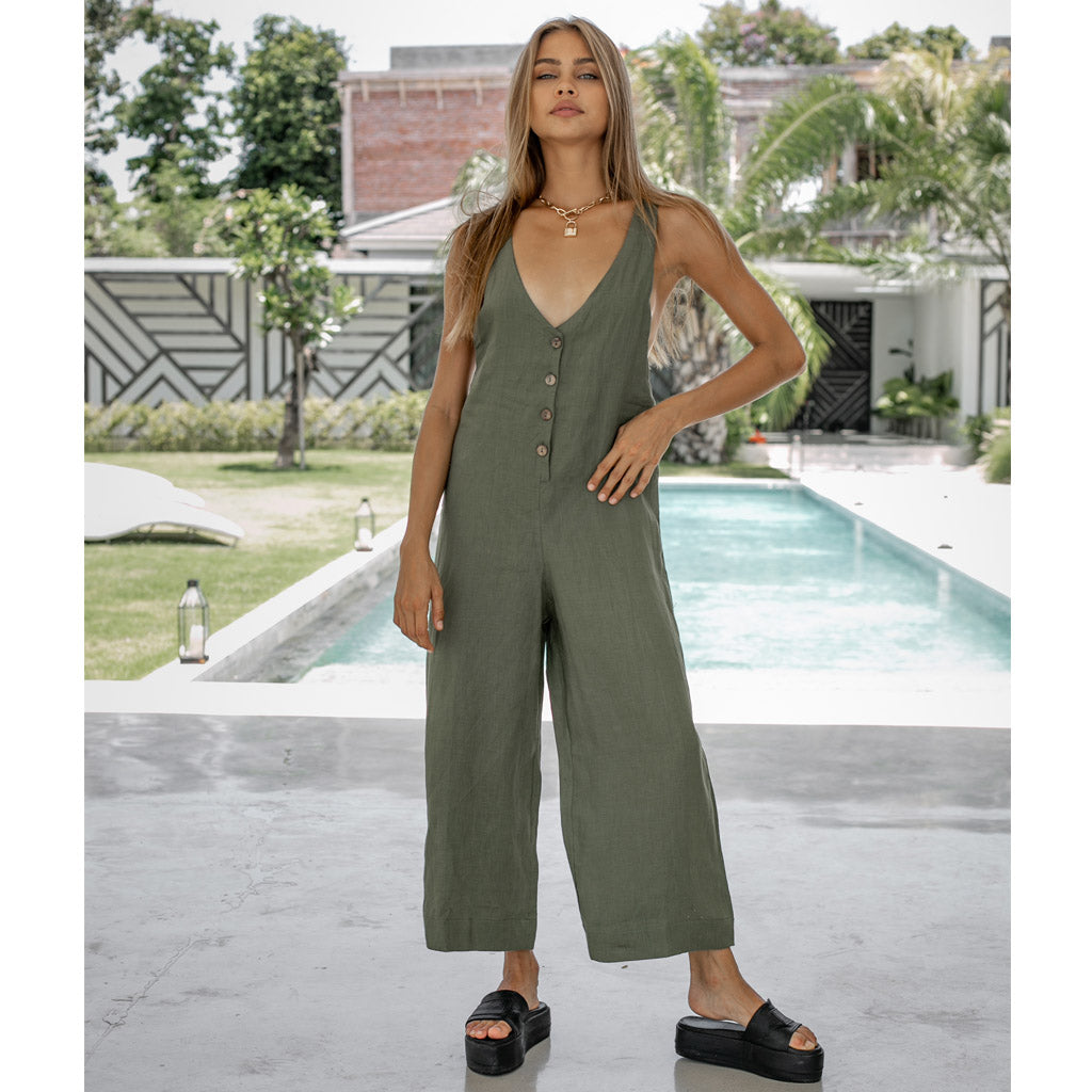 LONG JUMPSUIT | khaki