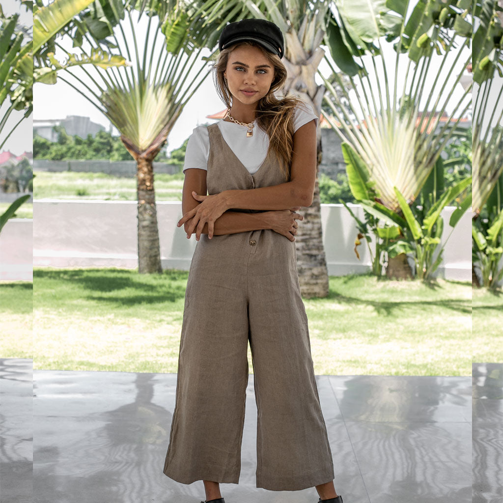 LONG JUMPSUIT | dark sand