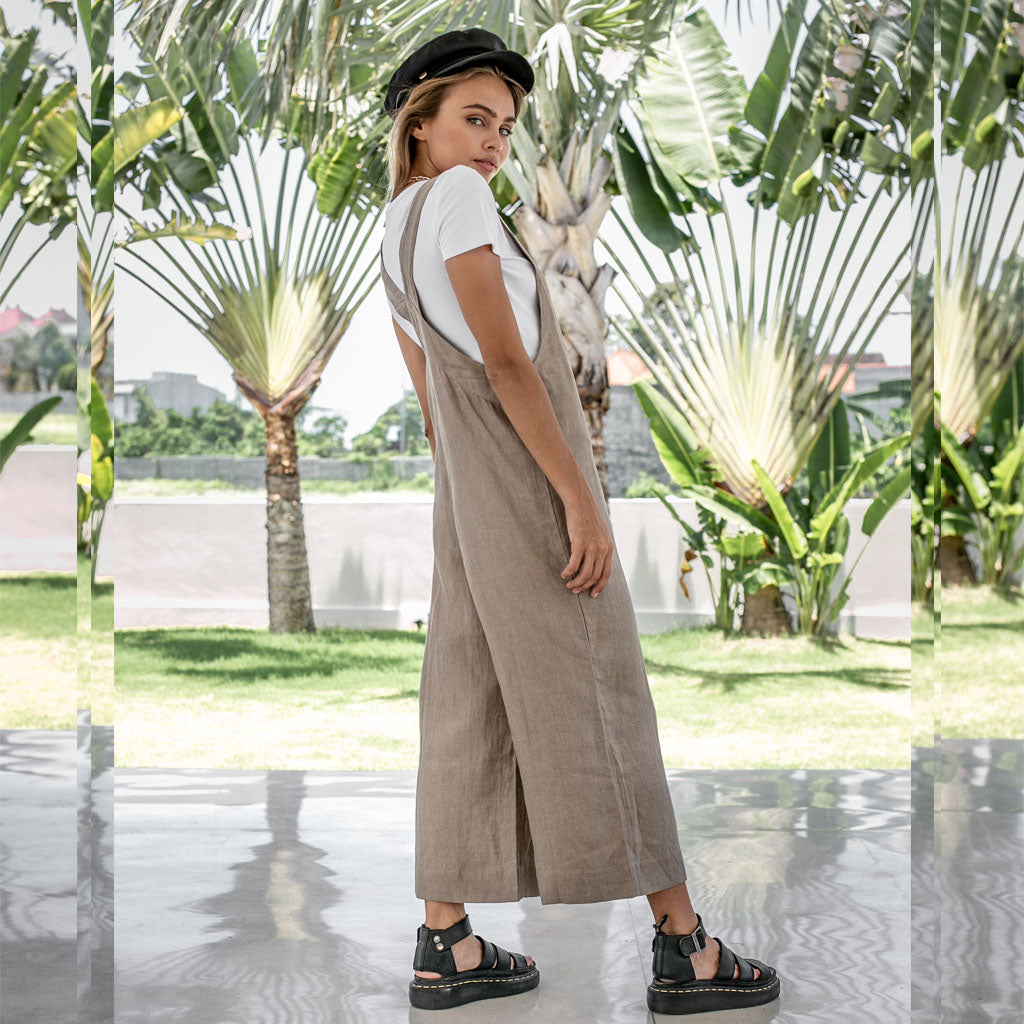 LONG JUMPSUIT | dark sand