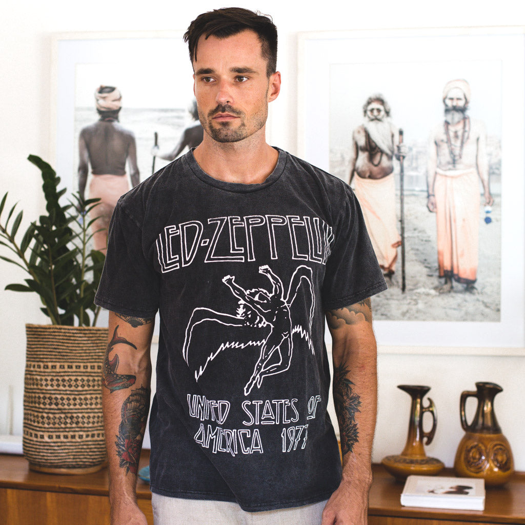 LED ZEPPLIN TEE | black wash