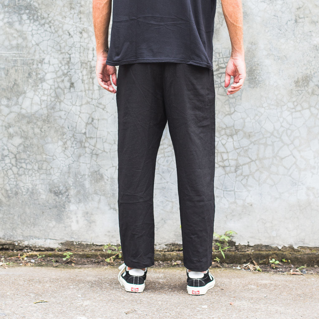 LINEN LONG PANTS | black