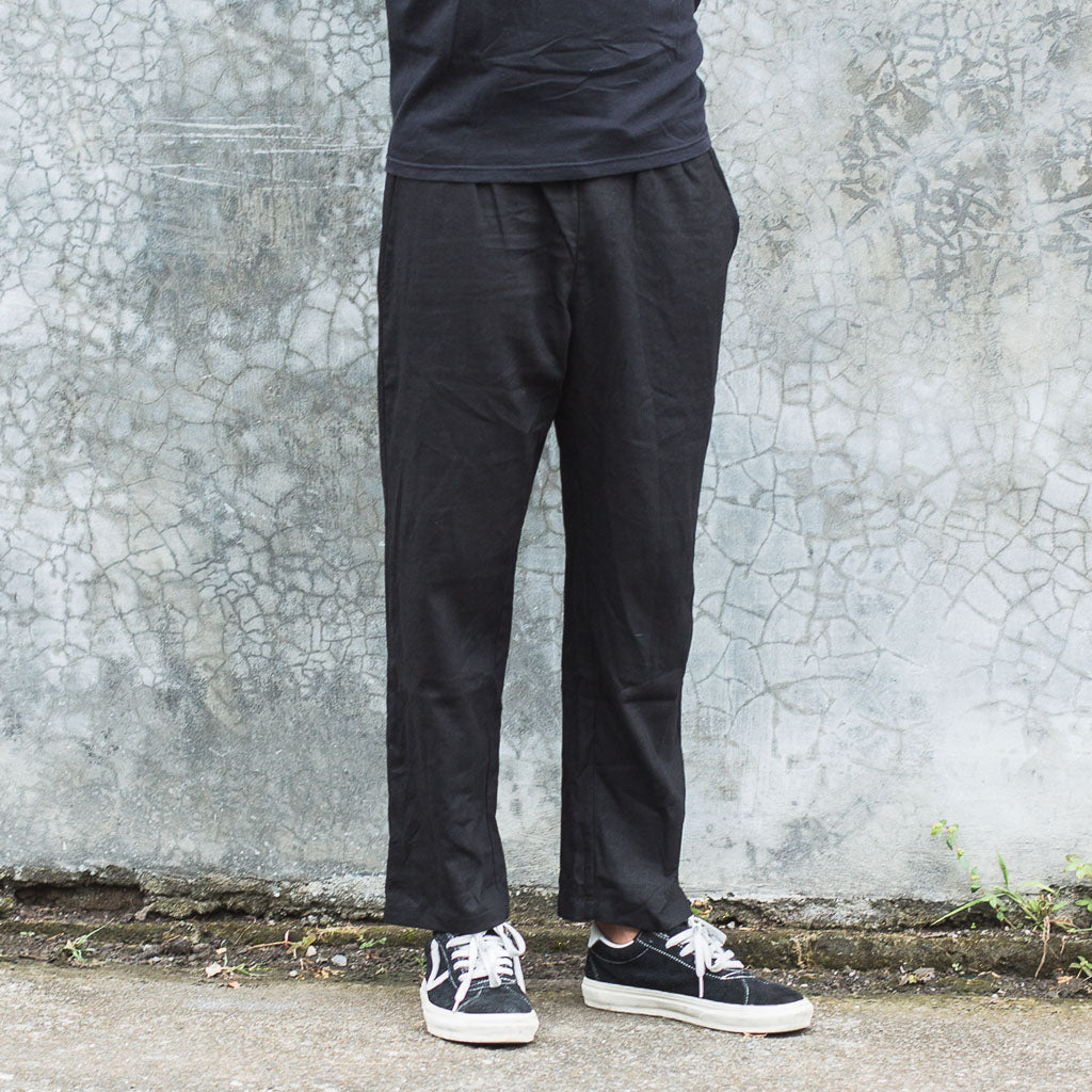 LINEN LONG PANTS | black