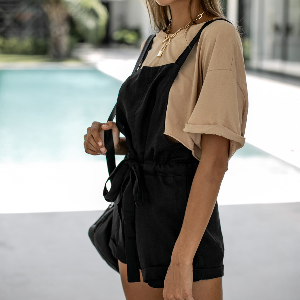 SHORT JUMPSUIT | black