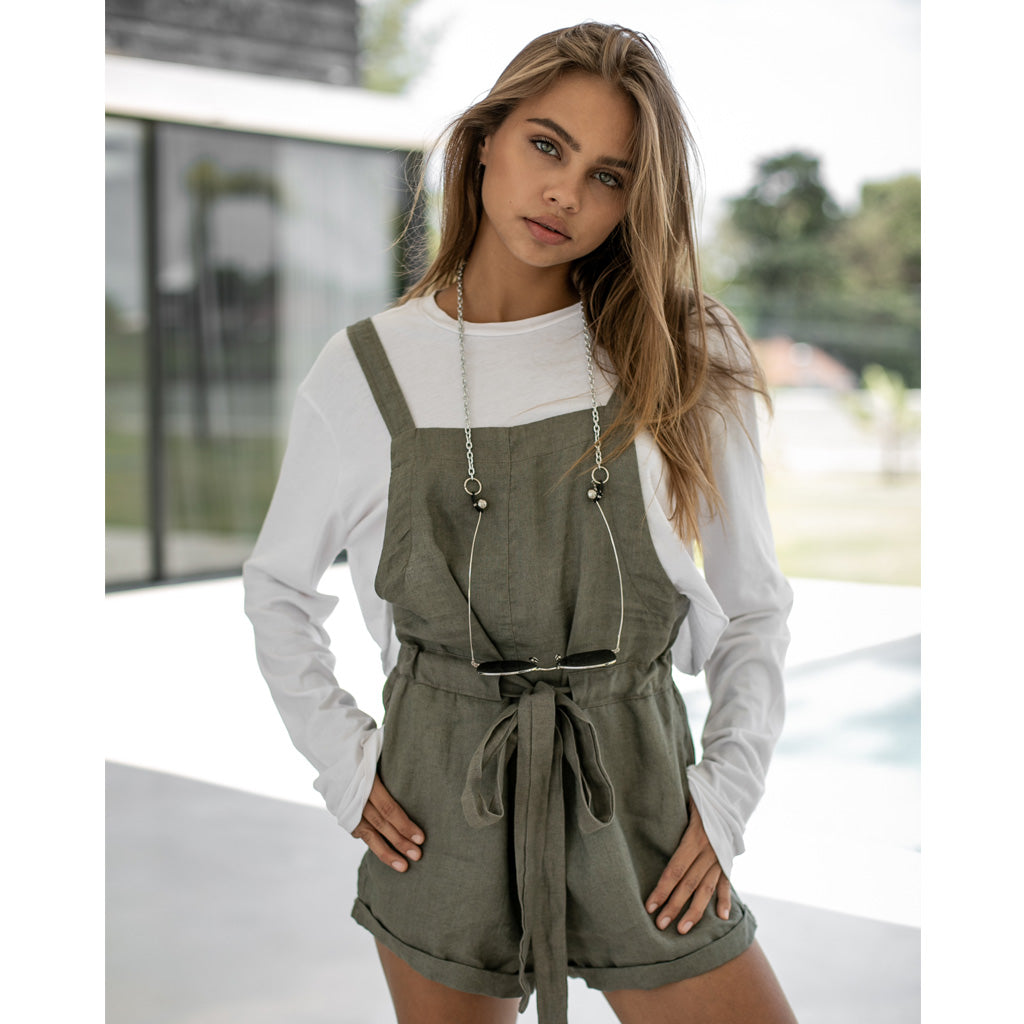 SHORT JUMPSUIT | light khaki