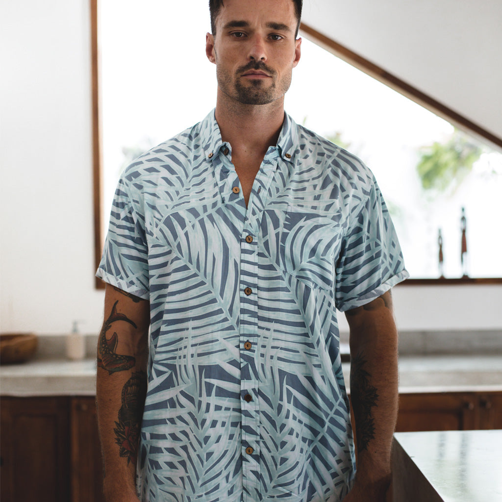 VACAY SHIRT | floral blue