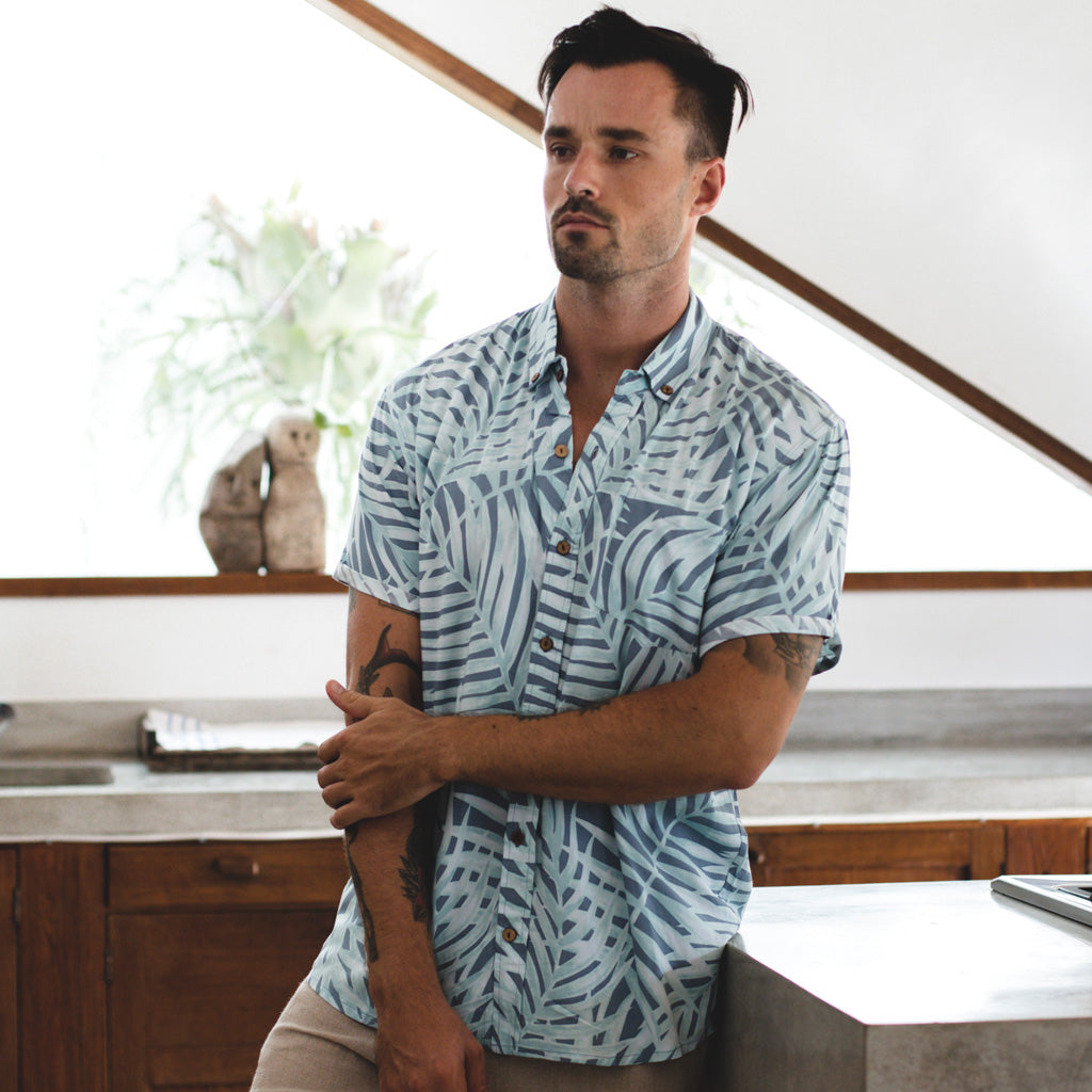 VACAY SHIRT | floral blue