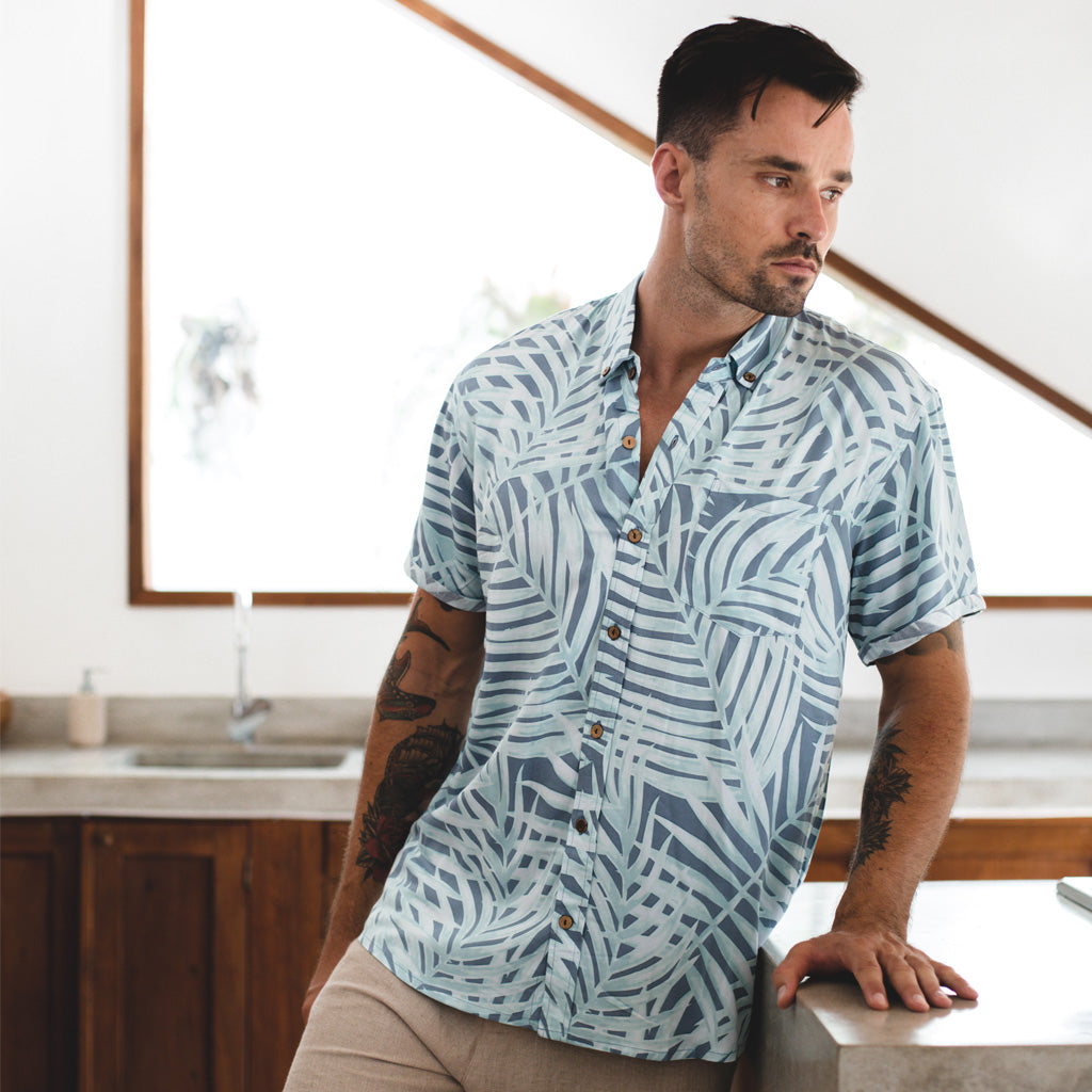 VACAY SHIRT | floral blue