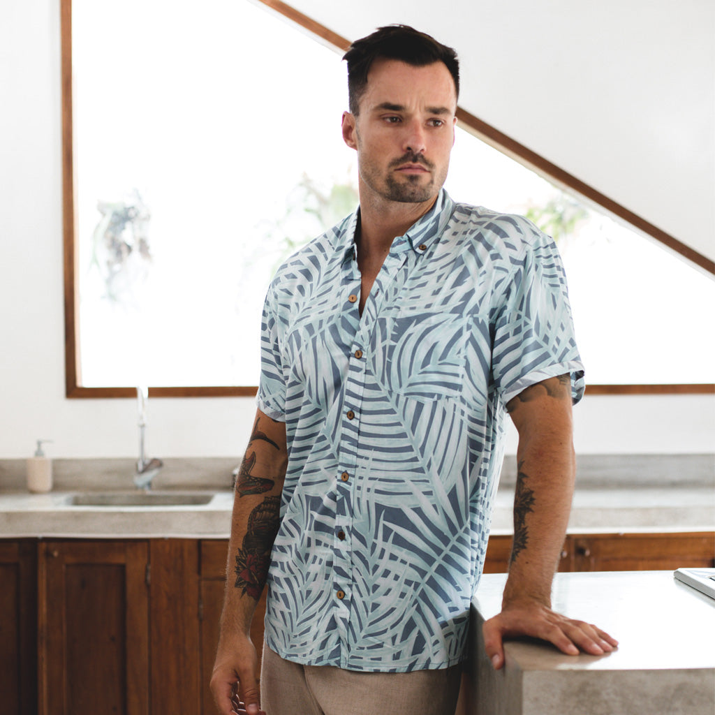 VACAY SHIRT | floral blue