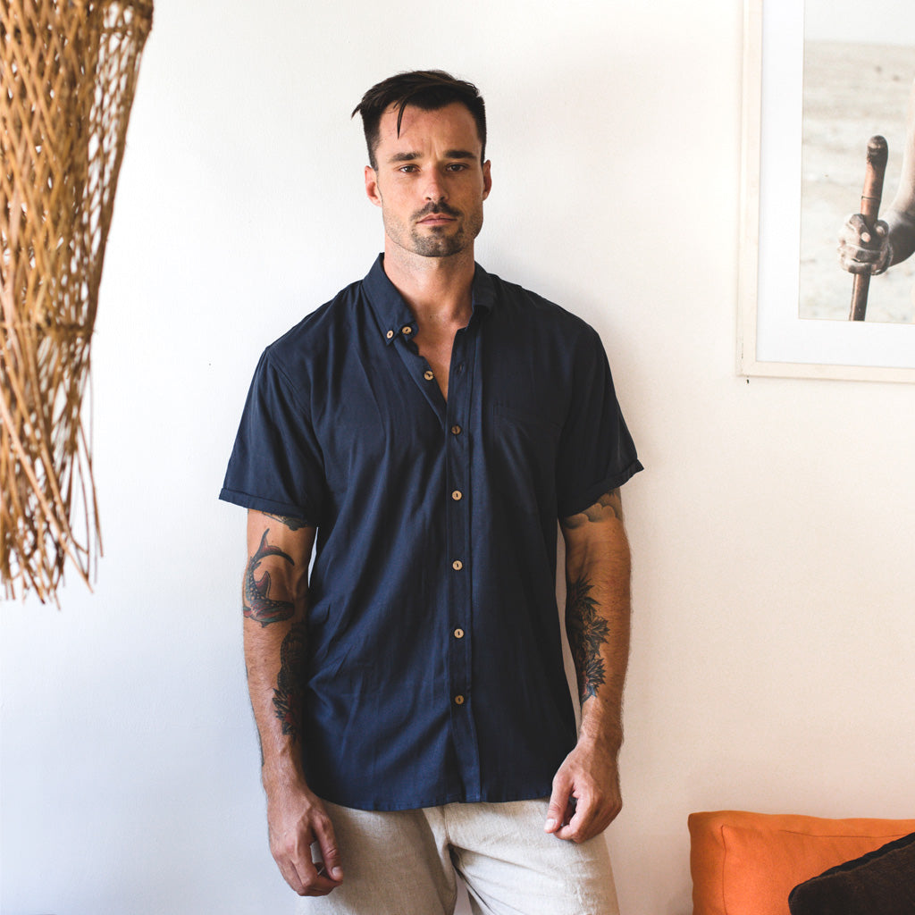 VACAY SHIRT | navy plain