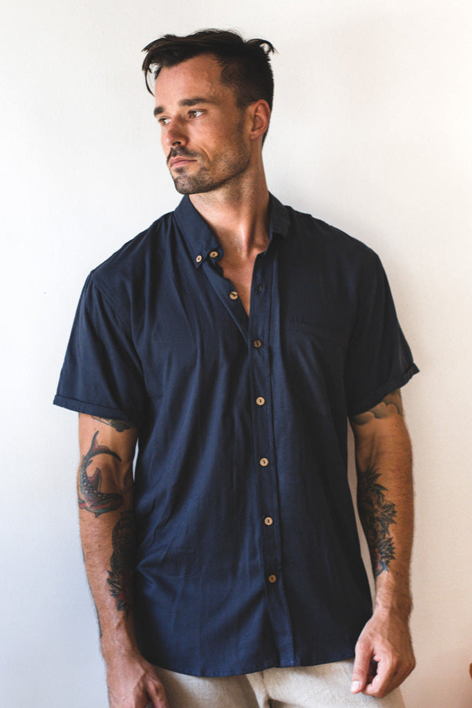 VACAY SHIRT | navy plain