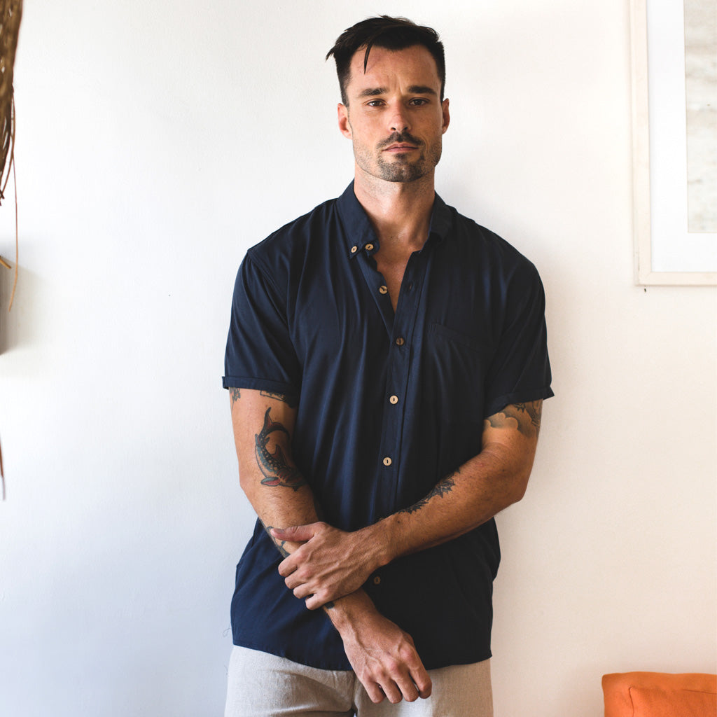 VACAY SHIRT | navy plain