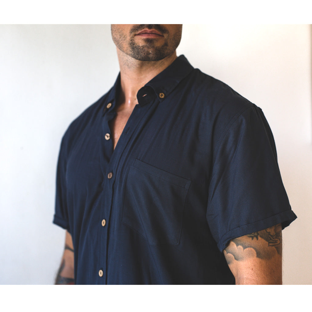 VACAY SHIRT | navy plain