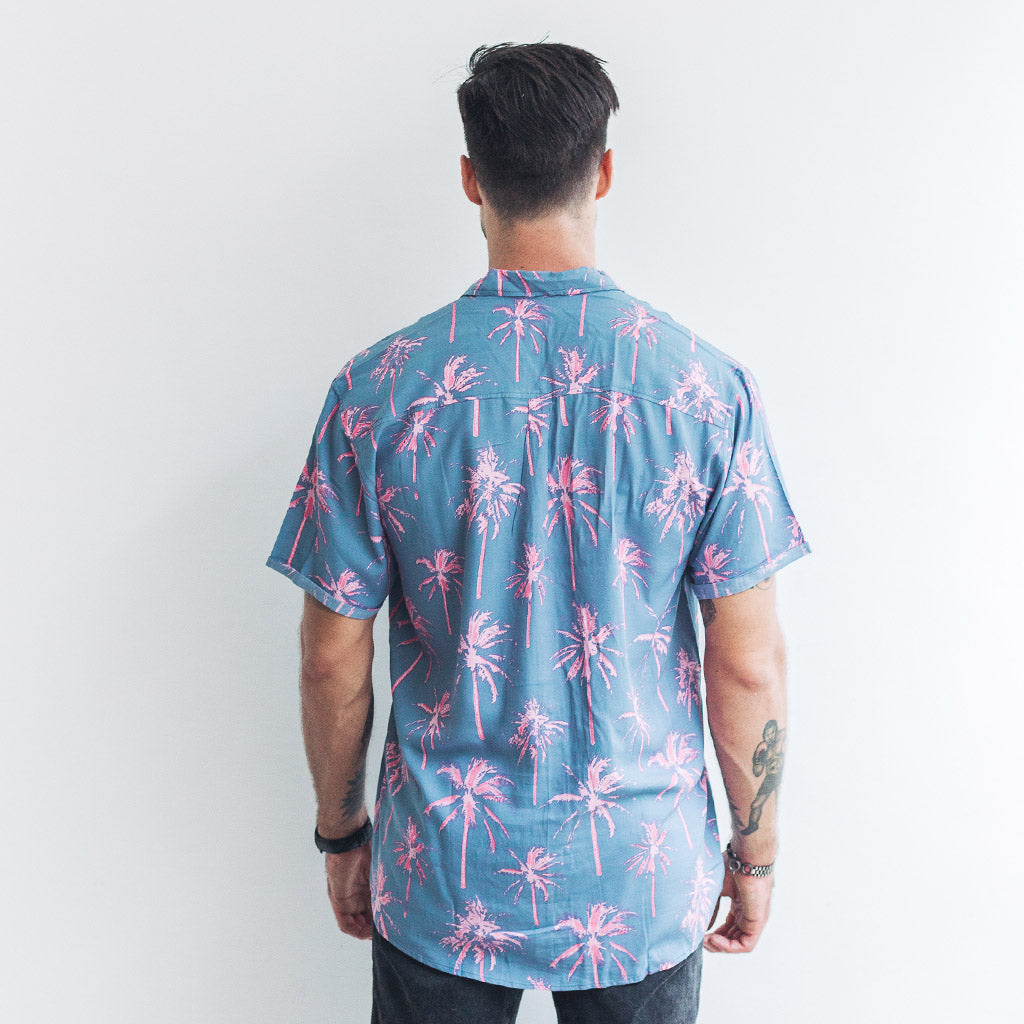 VACAY SHIRT | palm navy pink