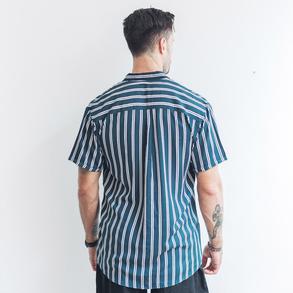 CASUAL SHIRT | double navy stripes